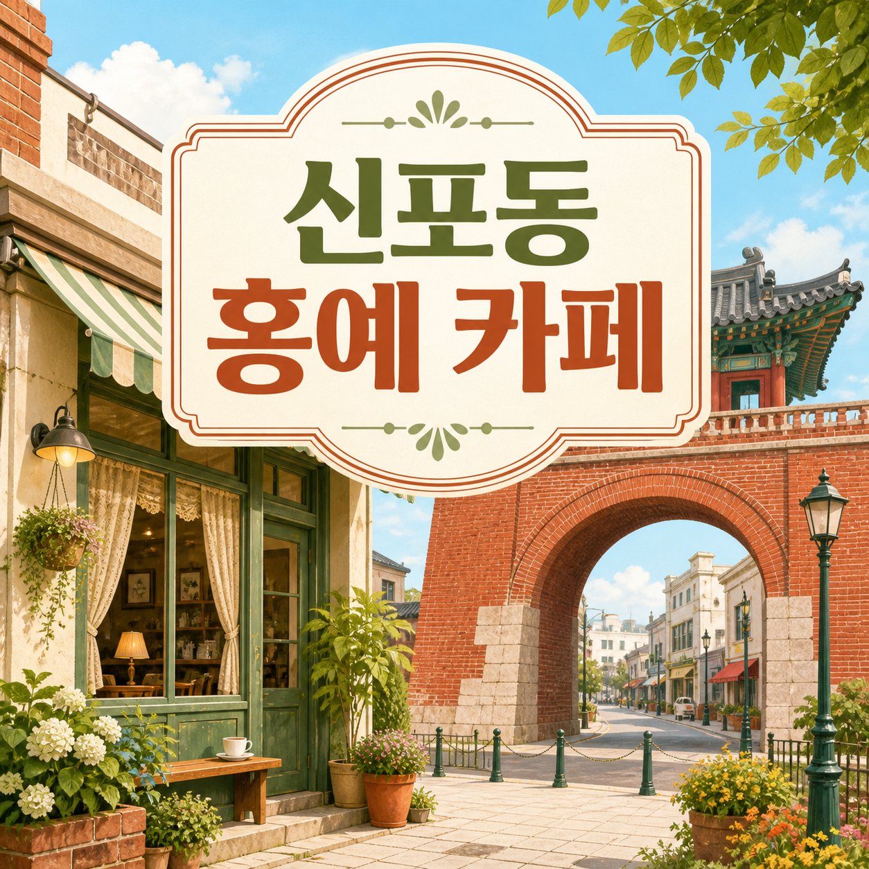 드림캐쳐가 인상적인 신포동 감성 카페, 홍예카페